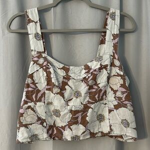 Abercrombie & Fitch Floral Adjustable Crop top Size Large